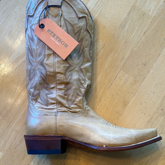 Stetson Tan Cowboy Western Boots Classic Style! Timeless 🤠🤎 - Picture 9 of 9